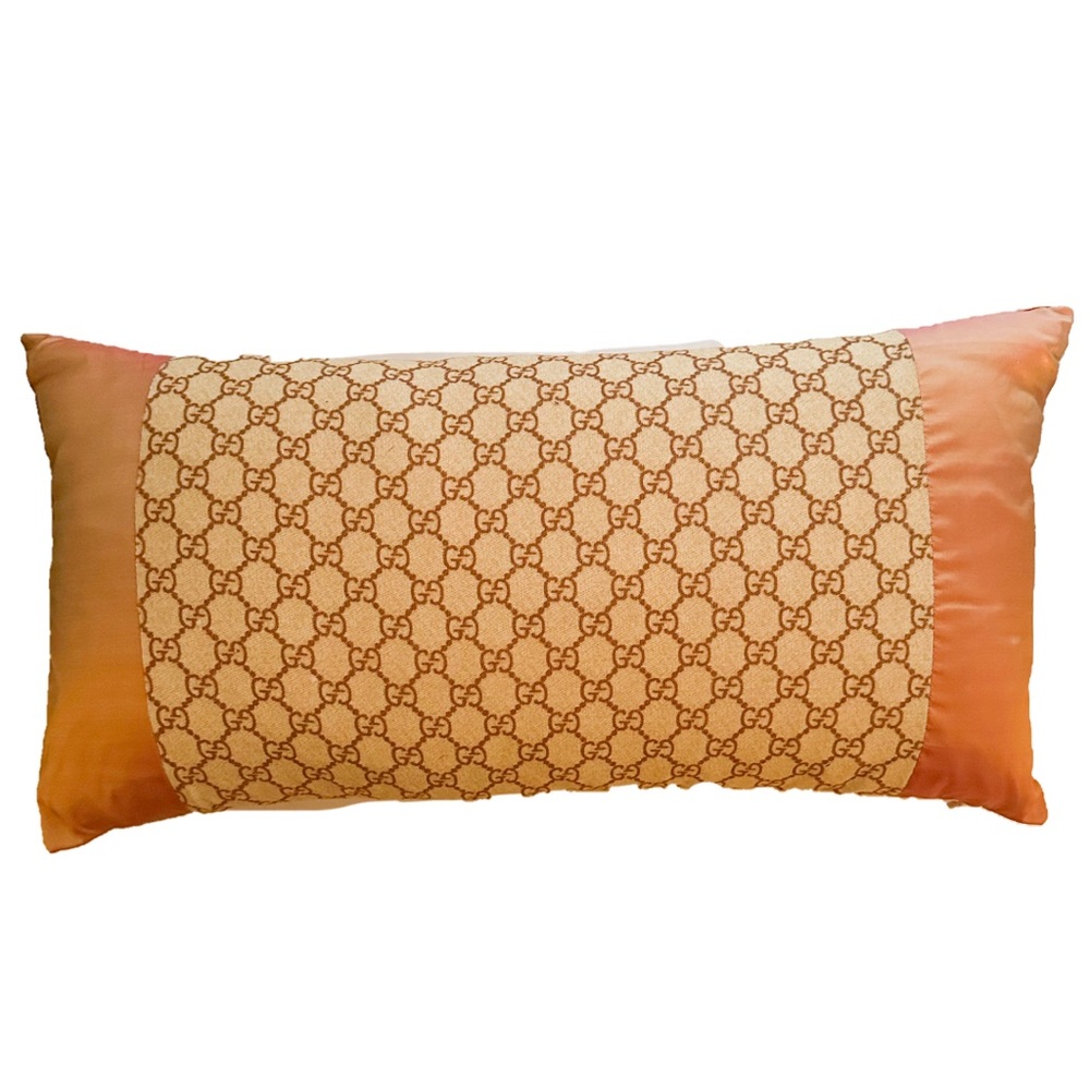 Gucci Orange and Cream Accent Pillow